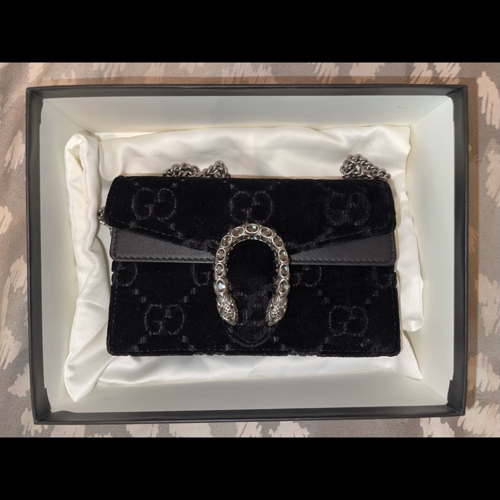 Gucci Dionysus Bag GG Velvet Super Mini